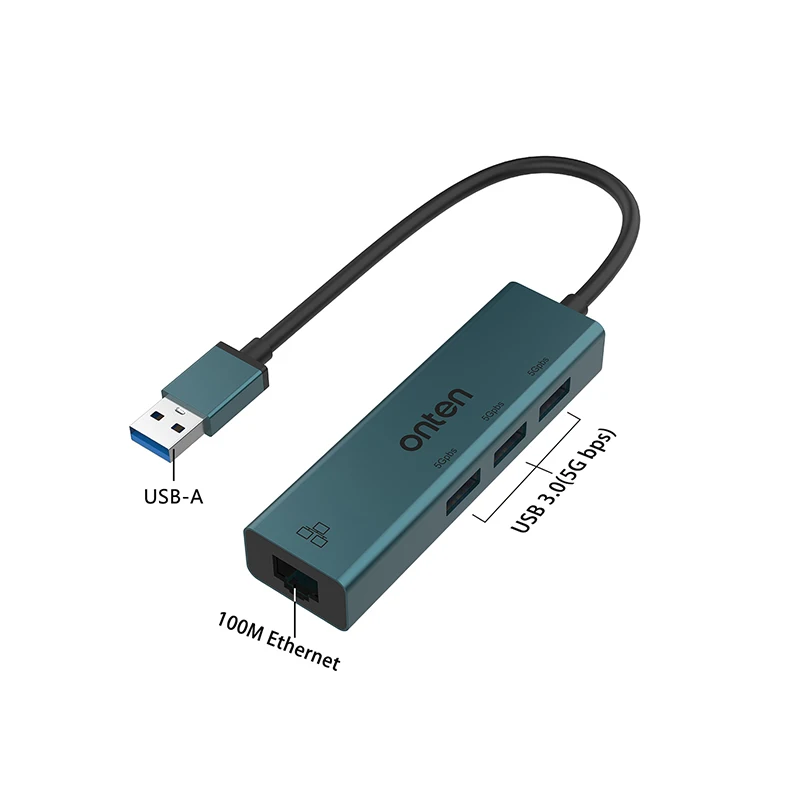 Gigabit USB3.0 HUB USB naar Ethernet adapter RJ-45 LAN Adapter Plug en Play 10/100/1000 mbps docking station Splitter Converter