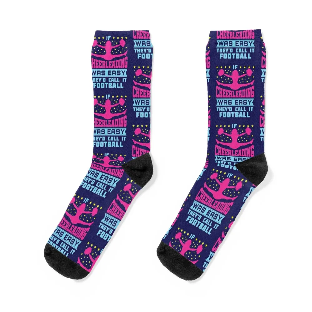 If Cheerleading Was Easy They'd Call It Football Socks Climbing kids Crossfit winter gifts Socks Men's Women's