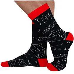 1/3 Pairs Funny Geometry Math Socks Happy Novelty Men Casual Socks Perfect Christmas Gift for Men and Women