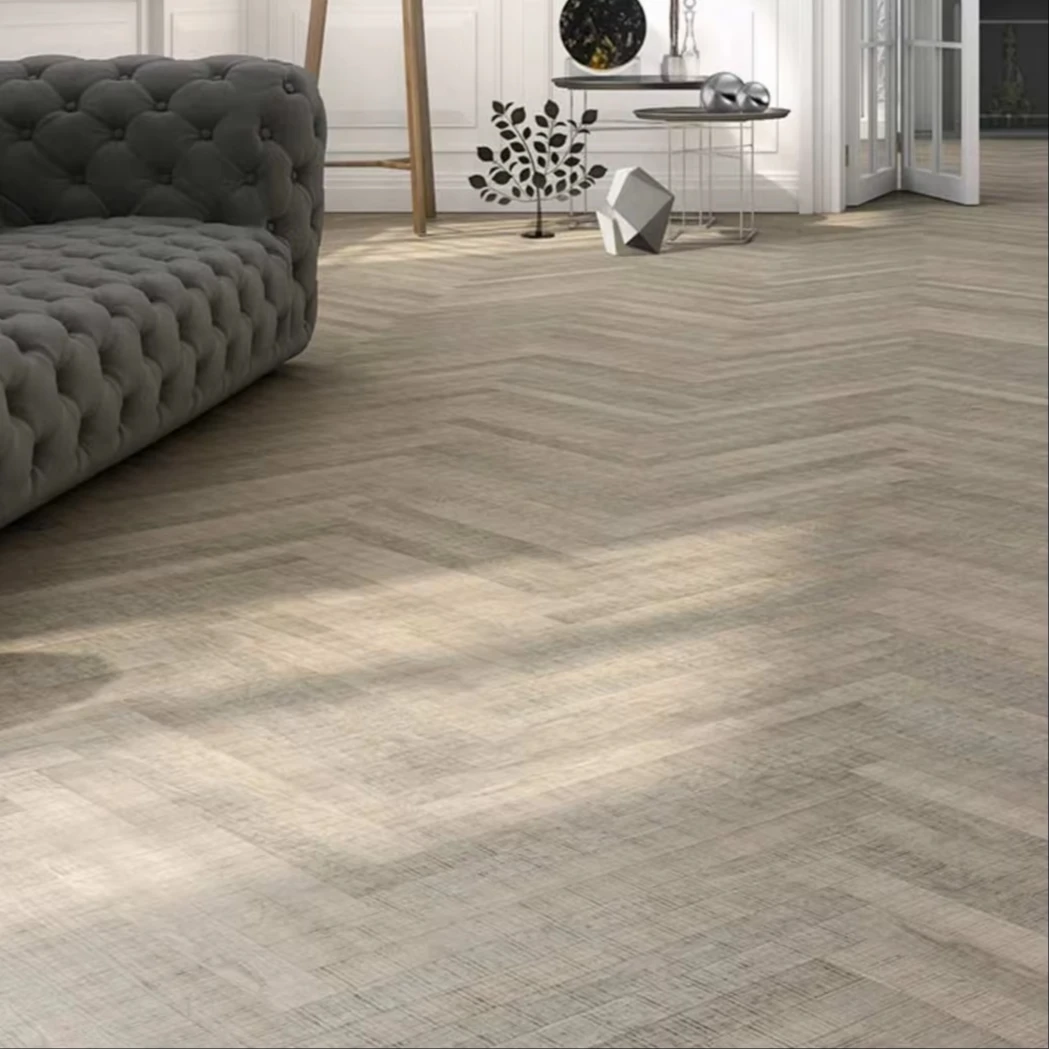 Lantai parket kayu ek Eropa versi kustom, lantai herringbone sangat sempit