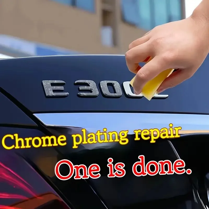 Car Chrome Refinish Paste Kit, Update Car Appearance, Ideal for Badges, Window Trim, Bikes & Motorcycles, Removes Oxidation