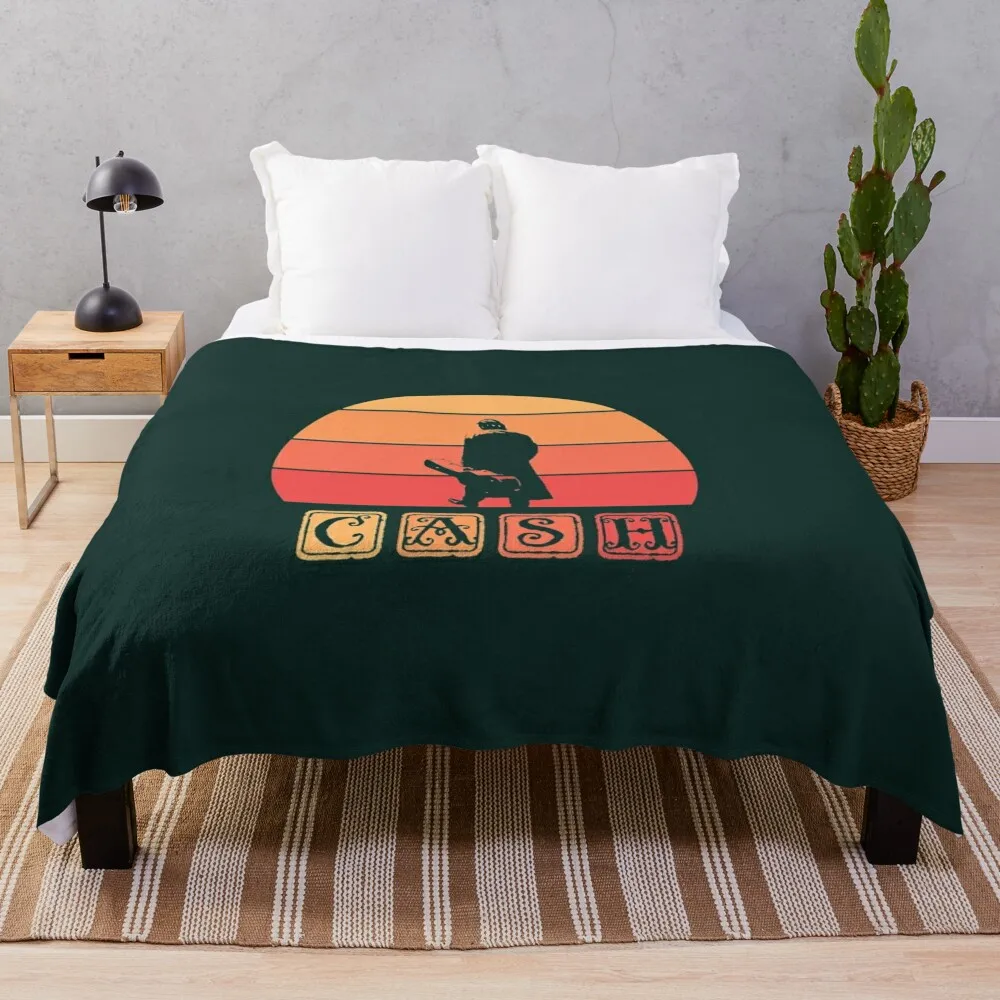 

Johnny Cash Retro Art Throw Blanket Elegant Warm Throw Blanket for Hotel Home