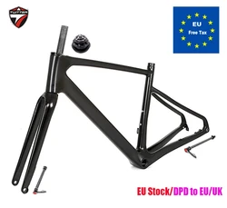 Twitter Carbon Bicycle Frame  R7 Gravel 45C Thru Axle 12x142mm Disc Brake Cyclocross 700C Inner Cable Road Frameset EU Stock DPD