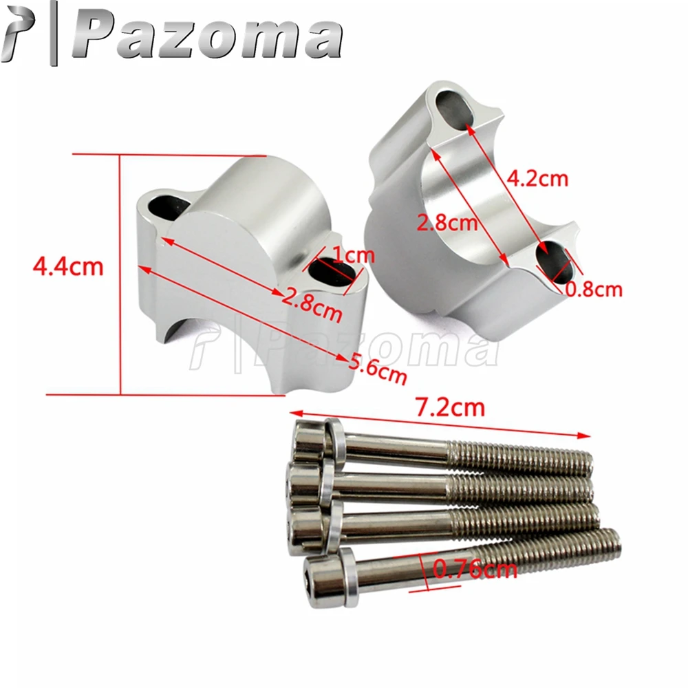 22mm 28mm Morsetto Manubrio Moto 1.2 "Manubrio Riser Per Harley Softail Sportster ATV Può am Yamaha Suzuki Honda Kawasaki