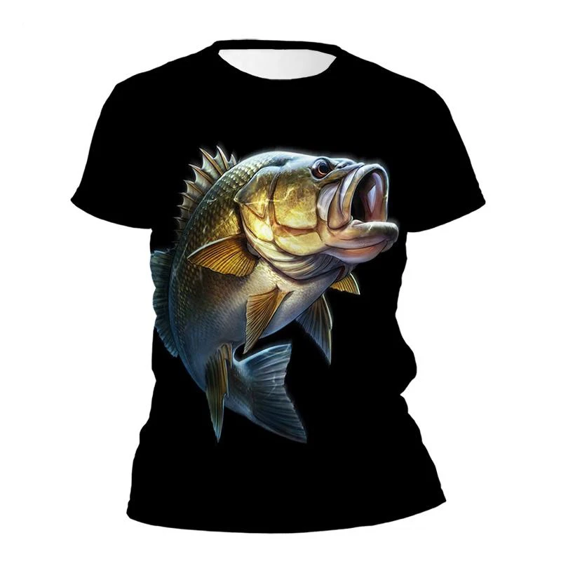 Fashion Fishing T-Shirts 3D Print Summer Men's Women Casual Short Sleeve T Shirt Oversized Harajuku Y2k Top Tees Unisex Clothing