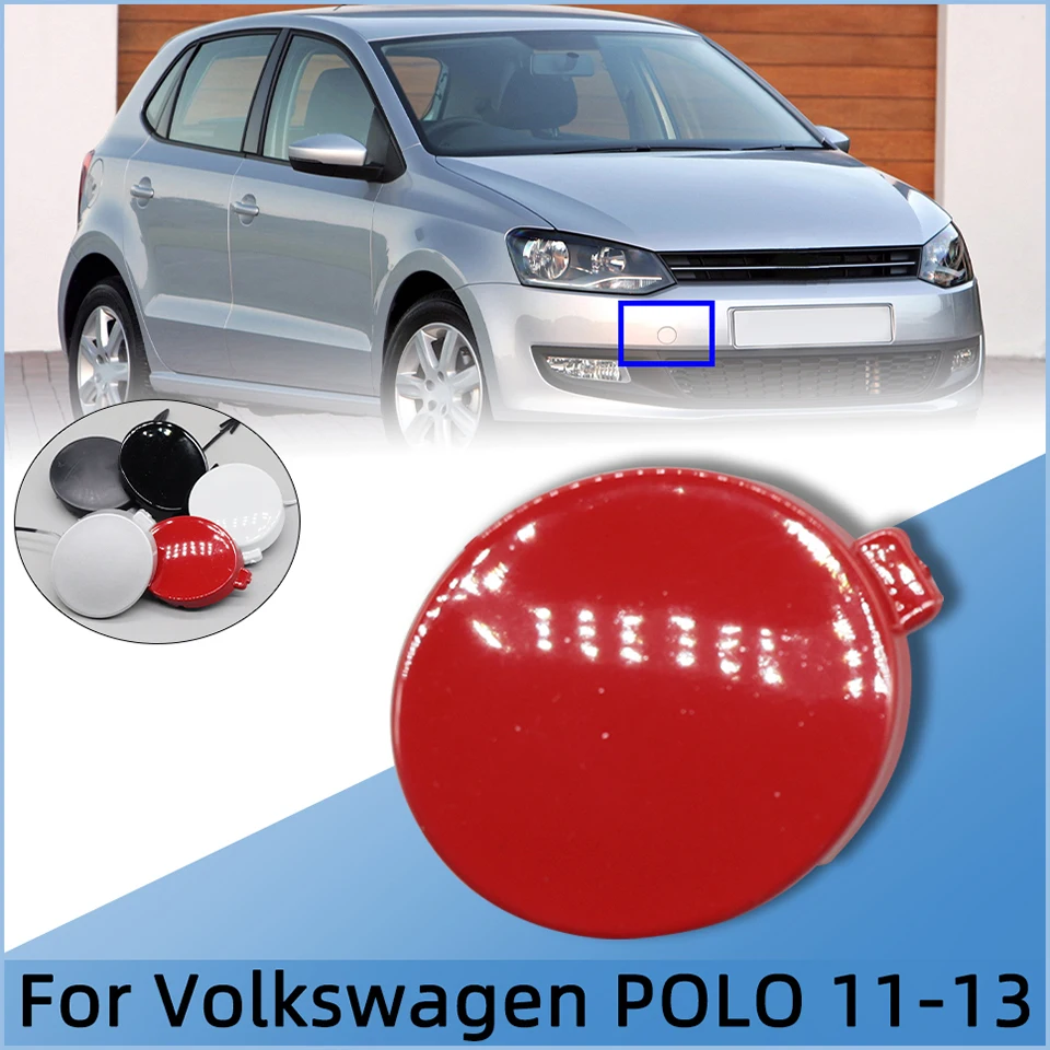 Front Bumper Towing Hook Eye Cover Lid For Volkswagen VW Polo MK5 2011 2012 2013 Tow Hook Trailer Cap Shell Garnish 6R0807241A