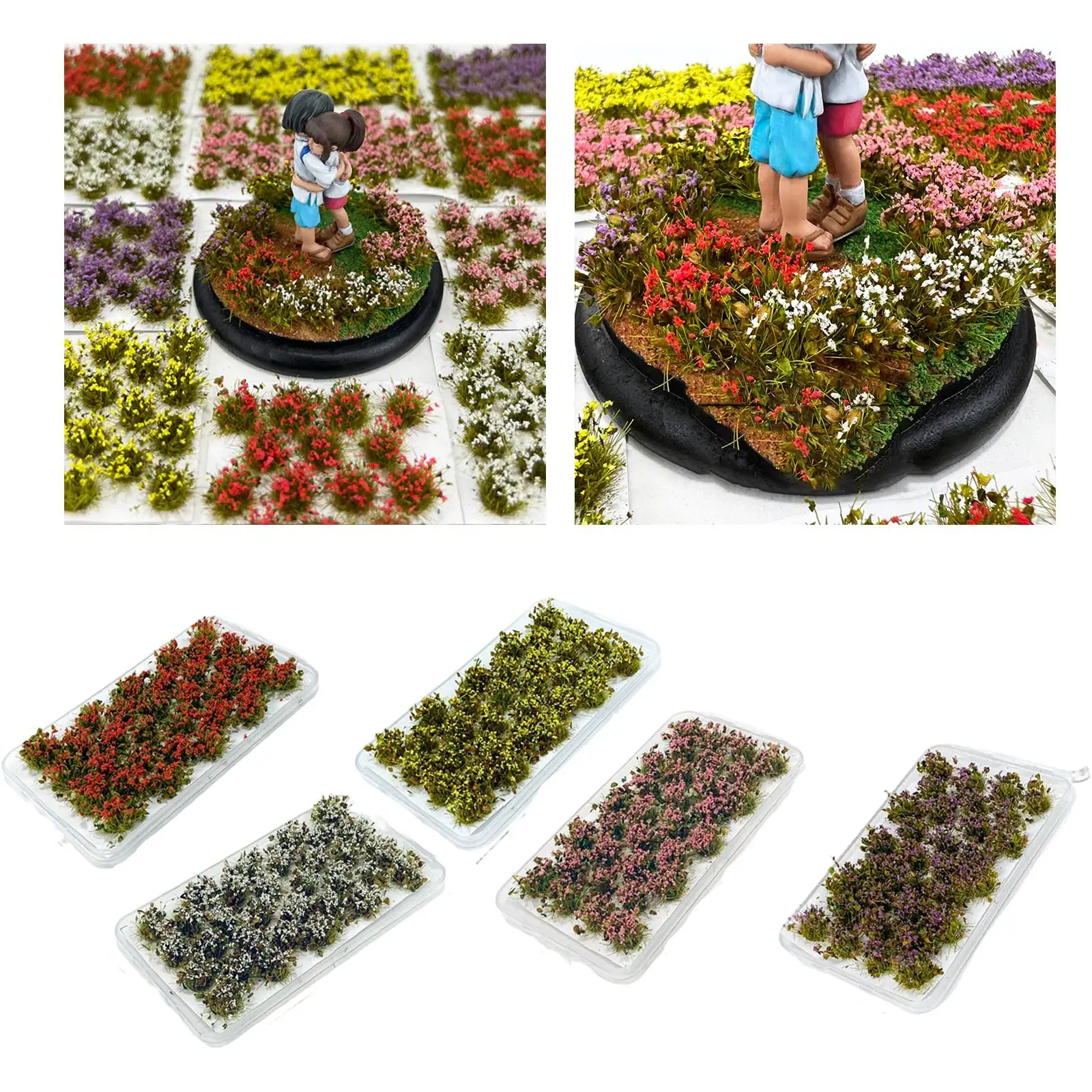 32 Pieces Miniature Bushes Multiple Scene Cluster for Building Kits Decor