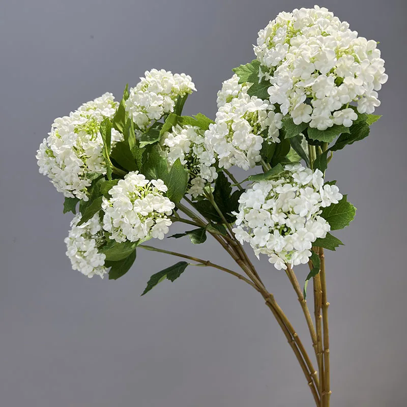 

Simulation Flowers Long Branch Silk Hydrangea Green Plant Fake Flower Garden Decoration Artificial Flower White Blue Snowball