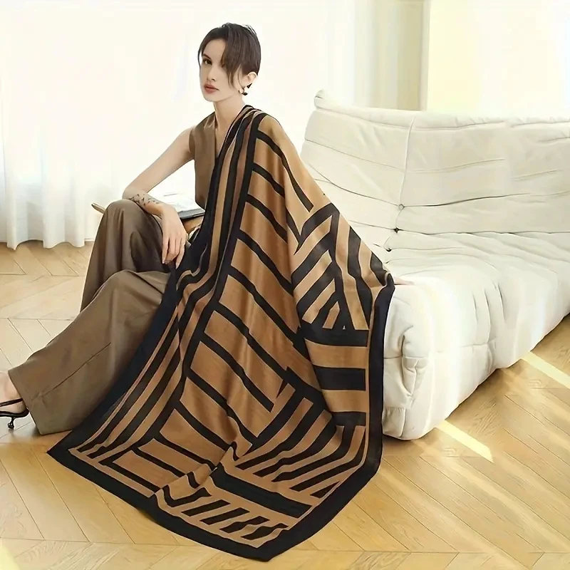 Modny bawełniany lniany lekki szal damski Ultra miękki oddychający szal Lato Jesień Zima Codzienne użytkowanie Modne akcesoria podróżne