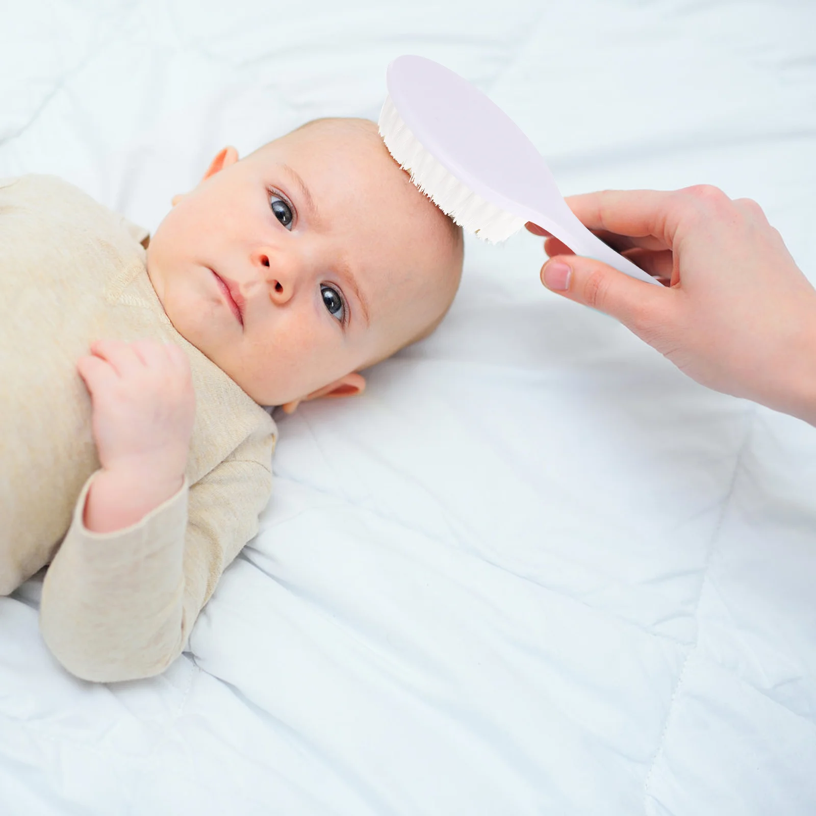 

1 set Brush Comb Set White Infant Massage For Toddler Hair Washing Kit Gentle Detangling Scalp Care Newborn Grooming Tool