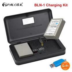 PALO BLN-1 BLN 1 PS-BLN1 Battery With Charger Box for Olympus OM-D E-M1, Olympus Pen F, OM-D E-M5, PEN E-P5, OM-D, HLD-6