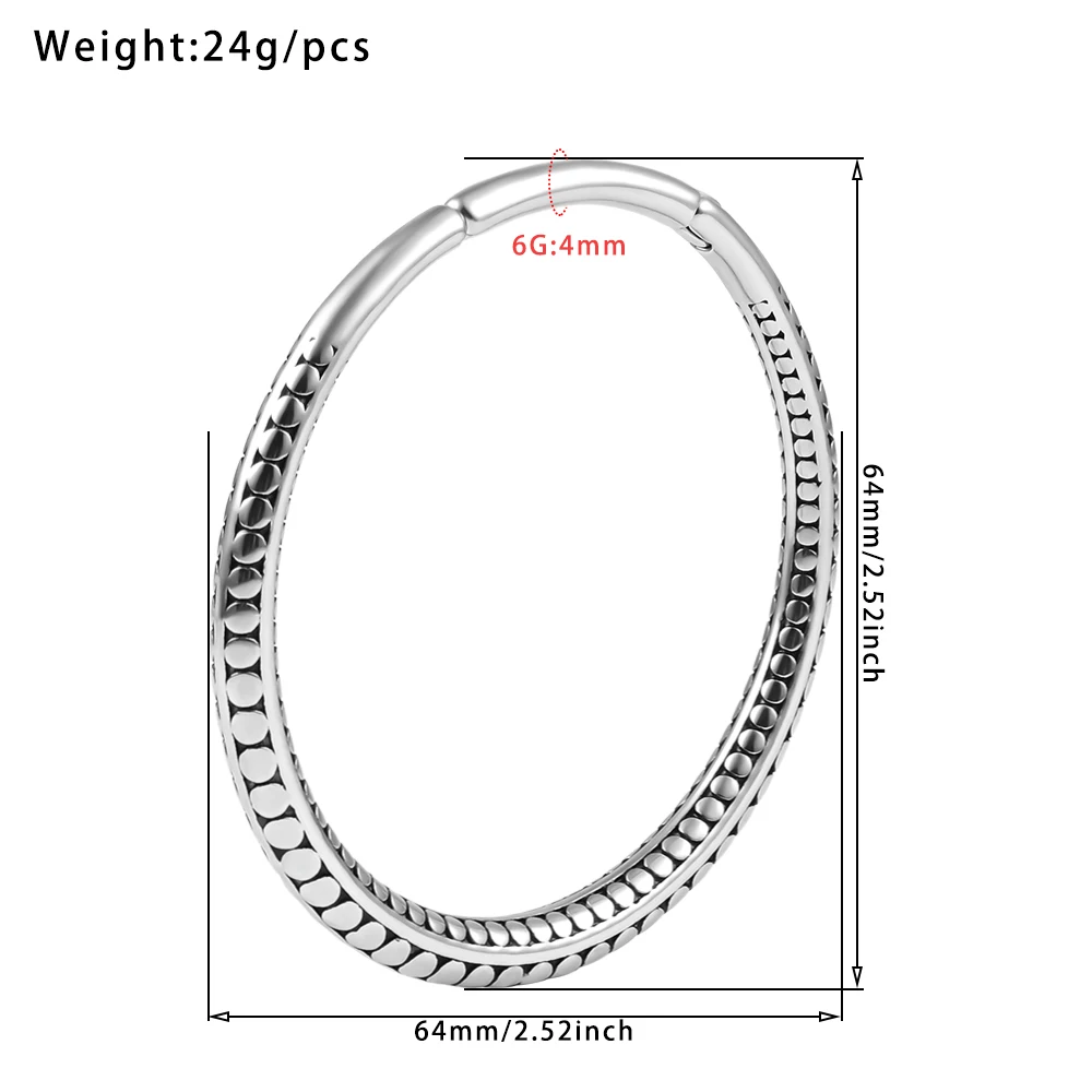 Imagem -02 - Vankula 10 Peças Novo Redondo Orelha Pesos Cabides Plugues Expansor Aço Inoxidável Piercing Brincos Feminino Homem Moda Jóias Presente