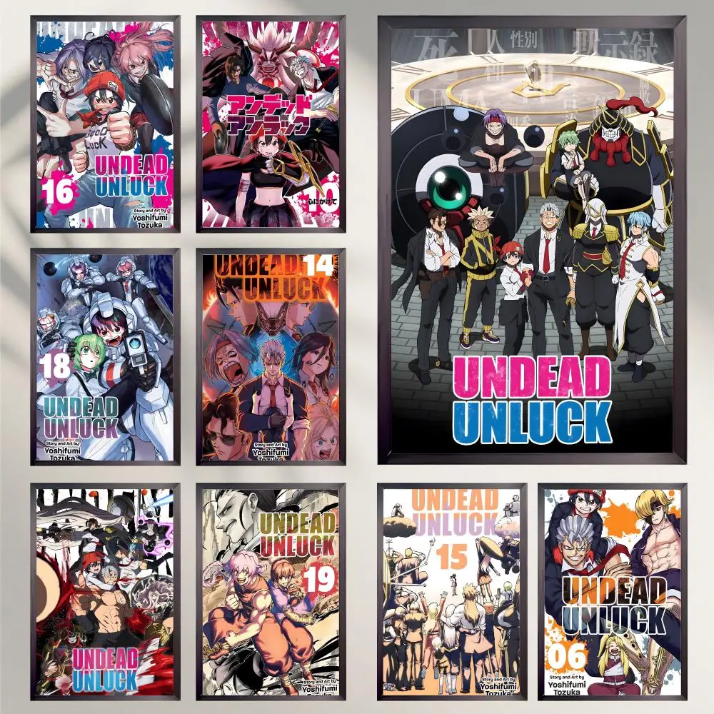 Anime U-Undead unluckS Poster HD Vielseitige wasserdichte Wanddekoration Selbstklebend Perfekt für jeden Raum und ideales Geschenk
