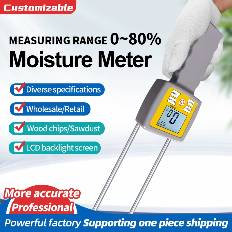 A.Grain Analyzer Lucerne Moisture Testing Machine Agricultura Corn, Rice, Peanuts, Wheat, Wood Chips, Waste Paper Moisture Meter