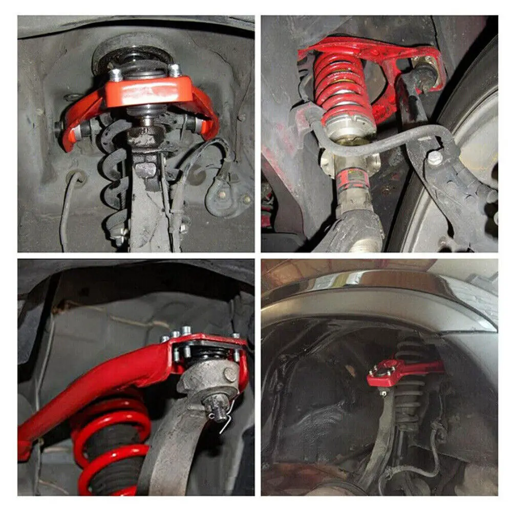 الألومنيوم الجبهة JDM قابل للتعديل A-الذراع التحكم الحدبة عدة ل 1996-2000 هوندا سيفيك EJ EK الأحمر PRC-1004