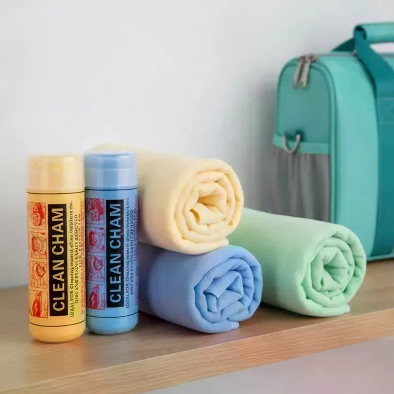 1Pcs Pet Drying Towel Puppy Cat Bath Absorbent Synthetic Deerskin Strong Water Clean No Drip Quick Dry