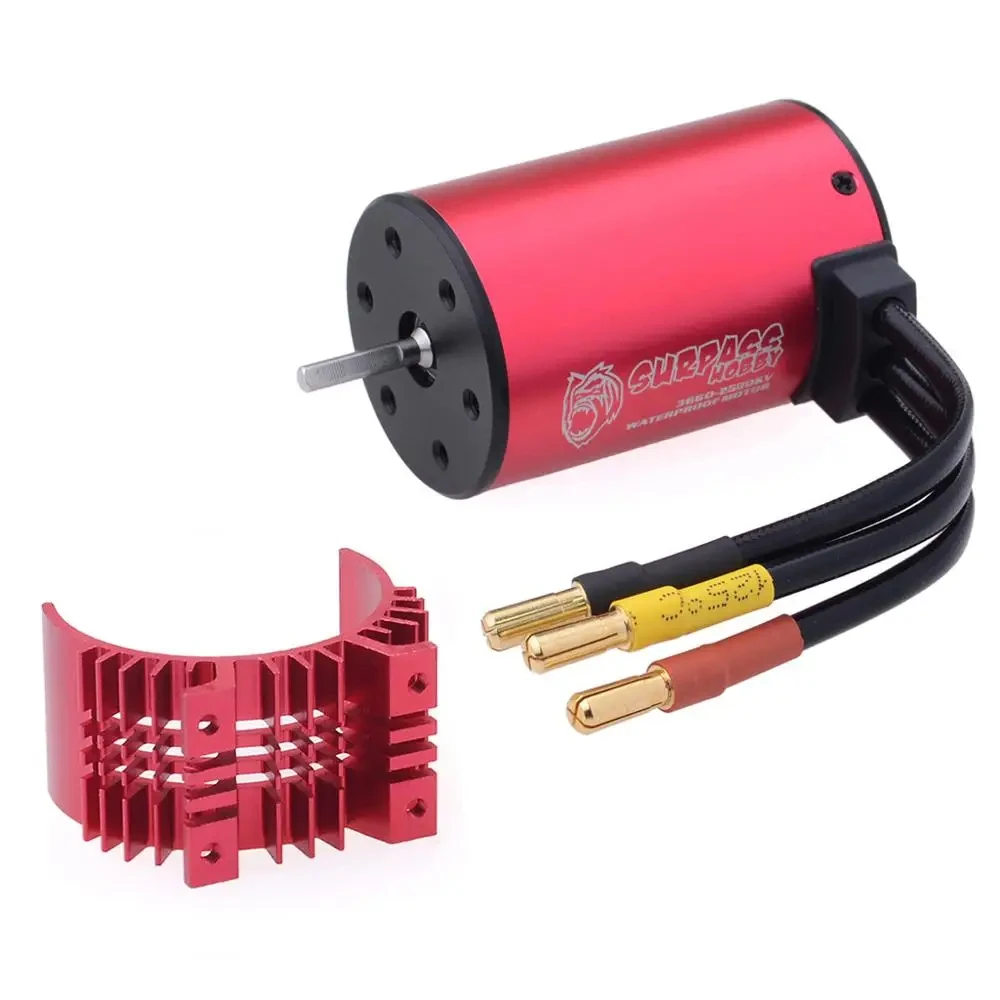 Prześcignąć hobbystyczny KK wodoodporny Combo 3660 2600KV 3500KV silnik bezszczotkowy w // radiator 60A / 80A bezszczotkowy ESC do samochodu RC 1/8