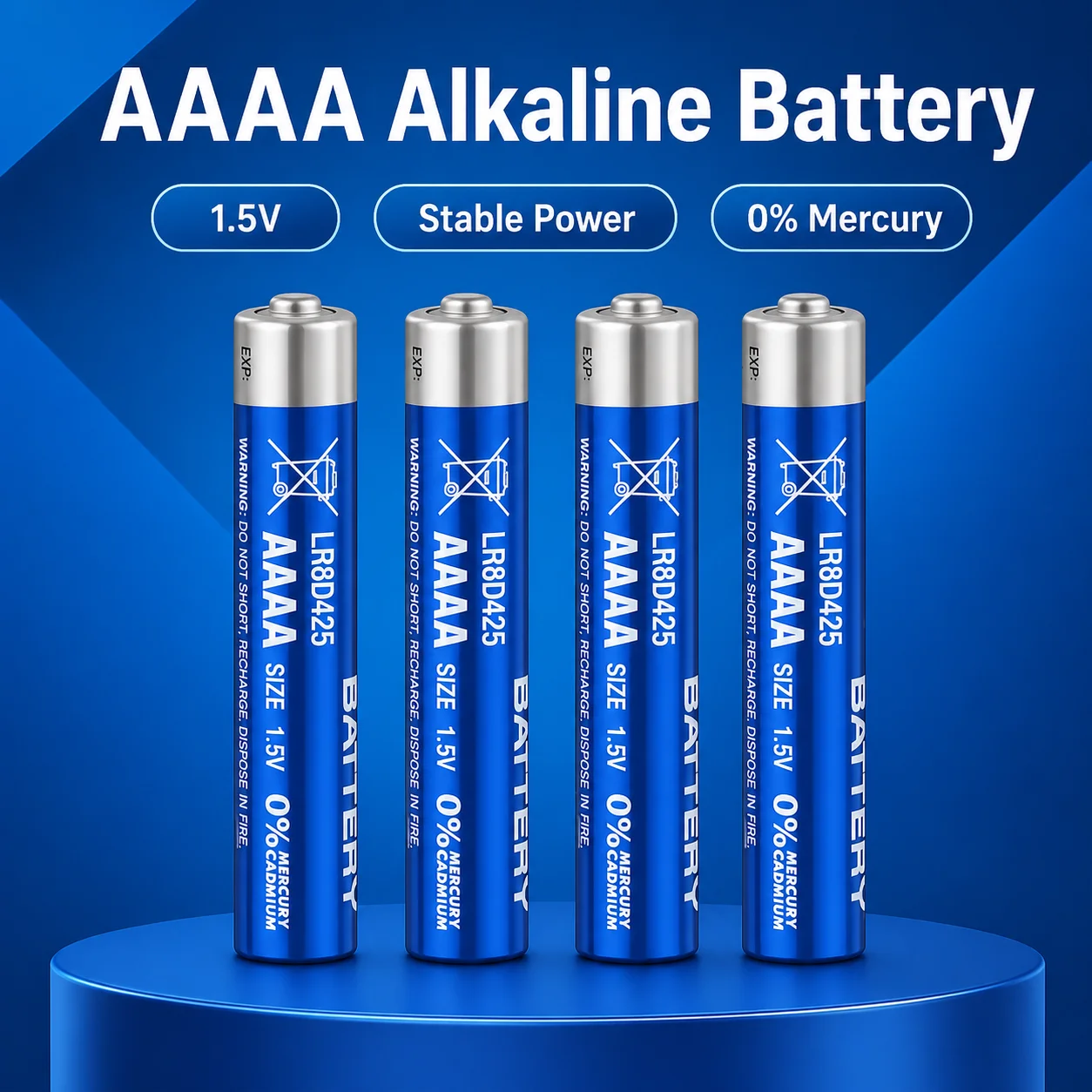 

1.5V AAAA LR8D425 Long Lasting Alkaline Button Battery for Laser Stylus Pen Glucose Meter Electronic Toy Small Devices