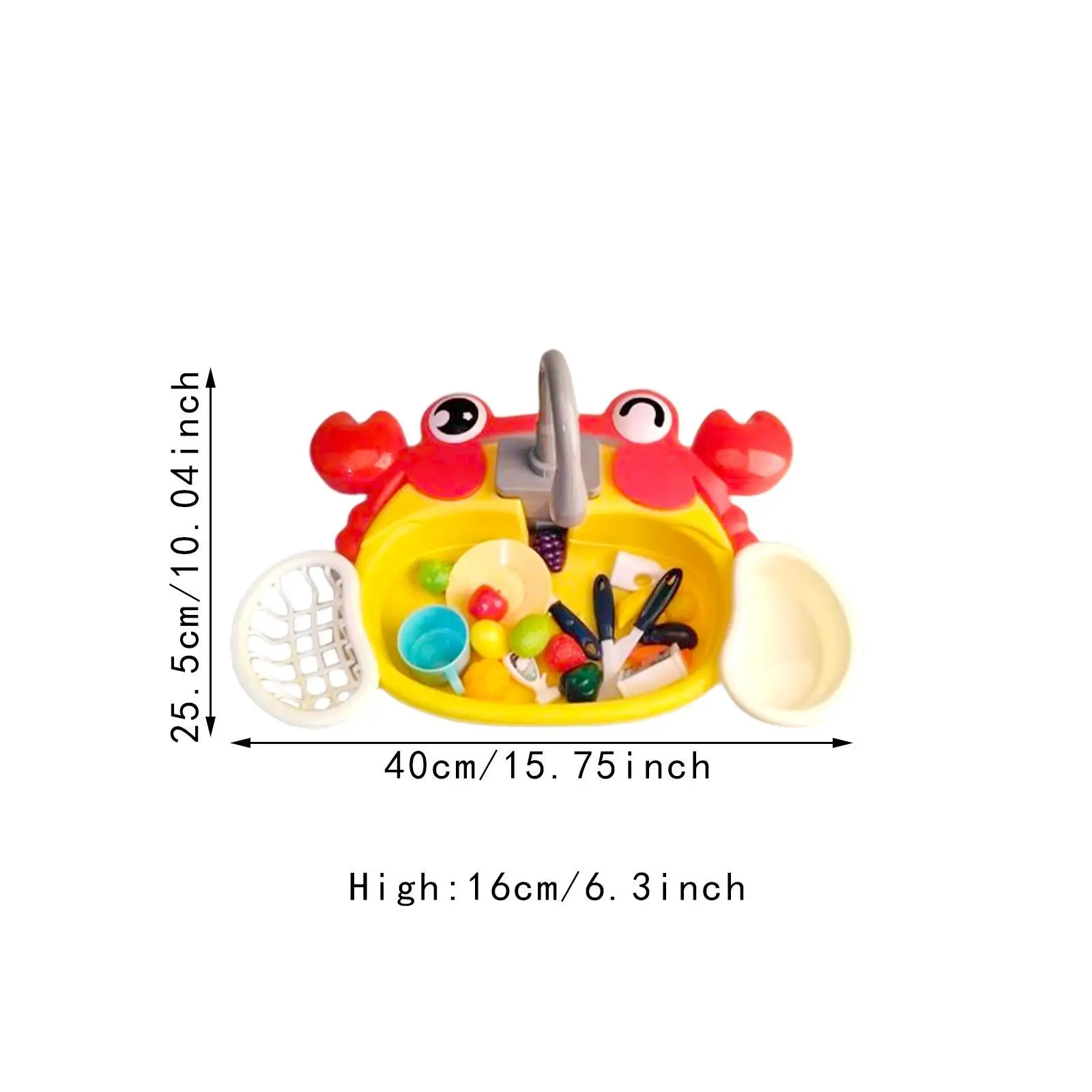 Kitchen Sink Toys Role Playing Game with Running Water 20Pcs Kitchen Accessories