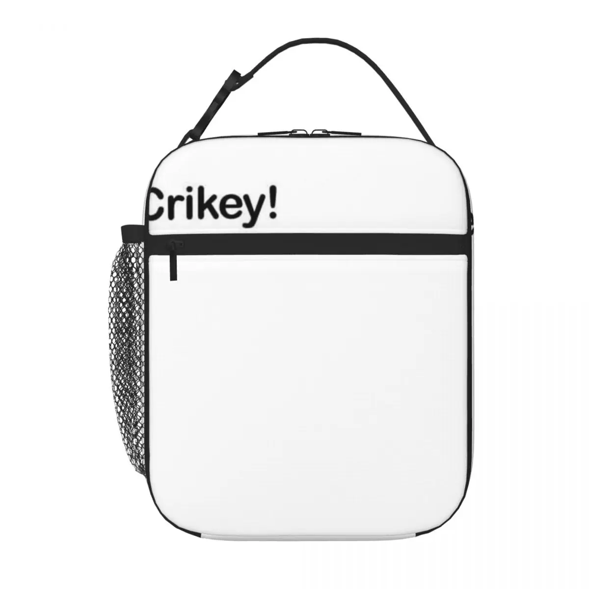 Bestselling Crickey! Bold Aussie Exclamation Text Design Striped Lunch Handbag Day Excursion Reusable Lunch Bag