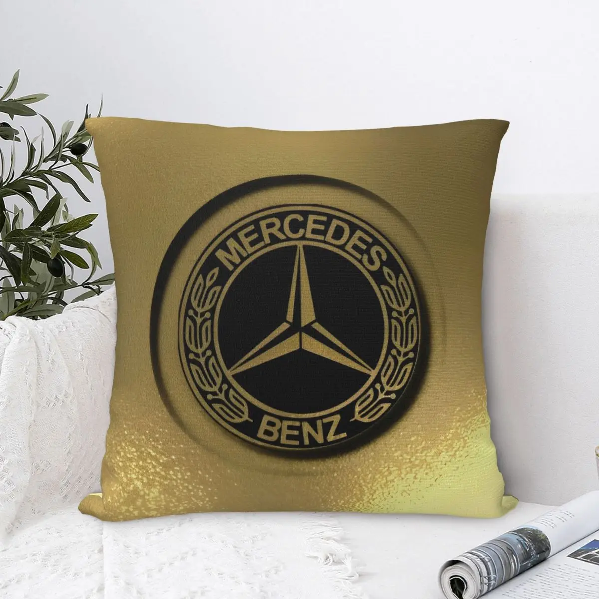 M-Mercedes-Benz Pillowcase Polyester Cushion Cover Decoration Throw Pillow Case Cover Car Dropshipping 18'