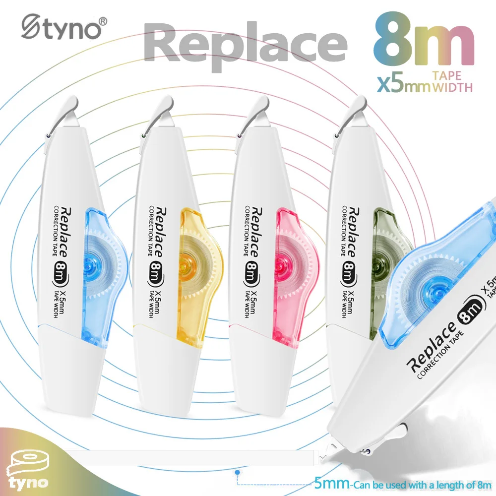

1Pcs 8m*5mm Correction Tape Transparent Student Kawaii Tape Cute Modification Corrector Tape Office School Stationery Supplies