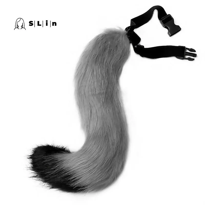 LENNIK خادمة القط سيدة كوس ذيل الثعلب ، محاكاة يدوية طويلة الشعر أفخم ذيل الوحش ، الدعائم أداء كوميك كون ، الملحقات اليومية