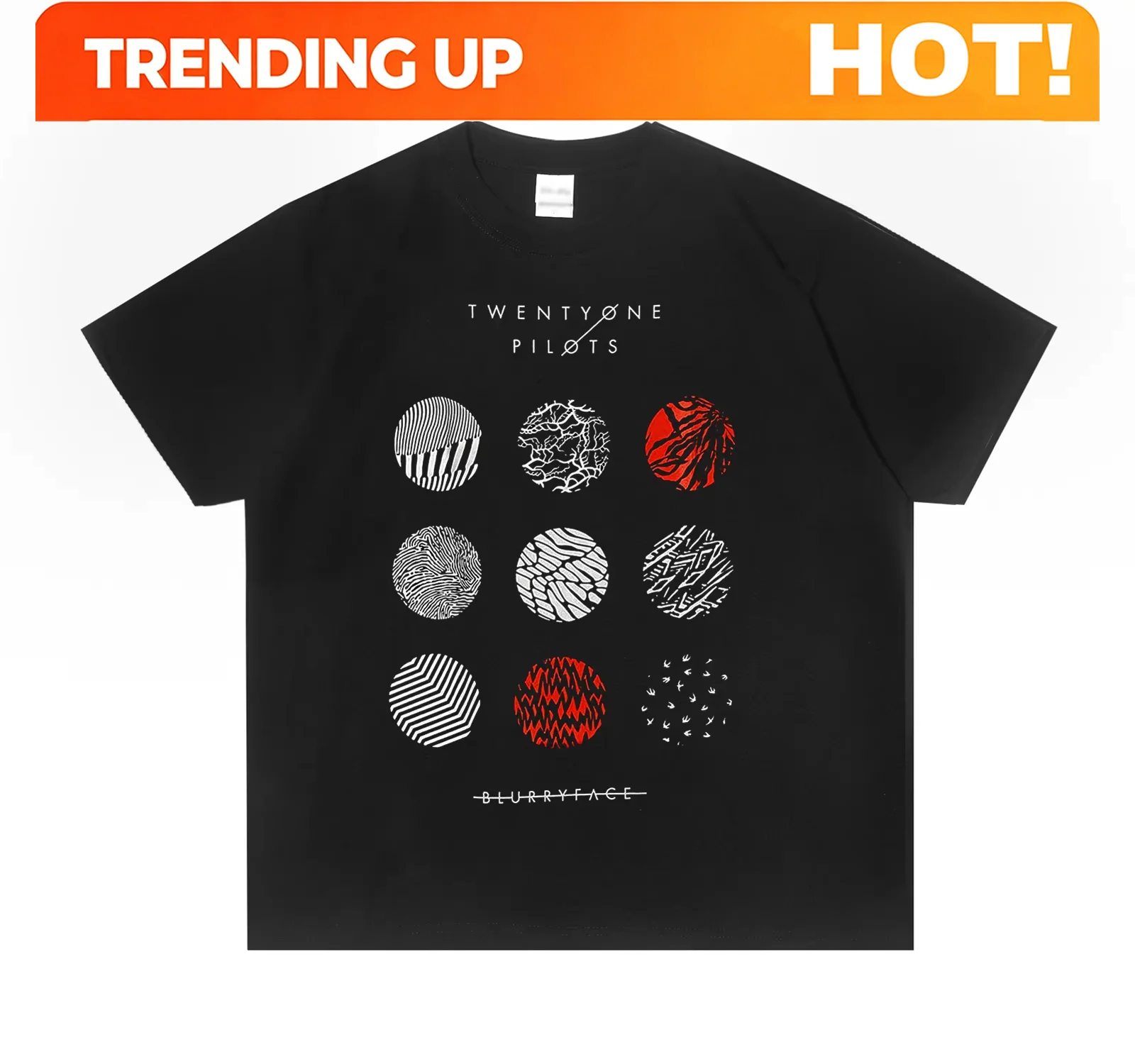 Twenty One Pilots Rock Men and Women with The Same Fashion Casual Trend High Quality Motorcycle T-shirt
