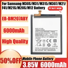 New EB-BM207ABY 3.8V 6000mAh High Quality Battery for Samsung M30S/M31/M315/M307/M21/F41/M21S/M20S/M12 Battery EB-BM207ABY