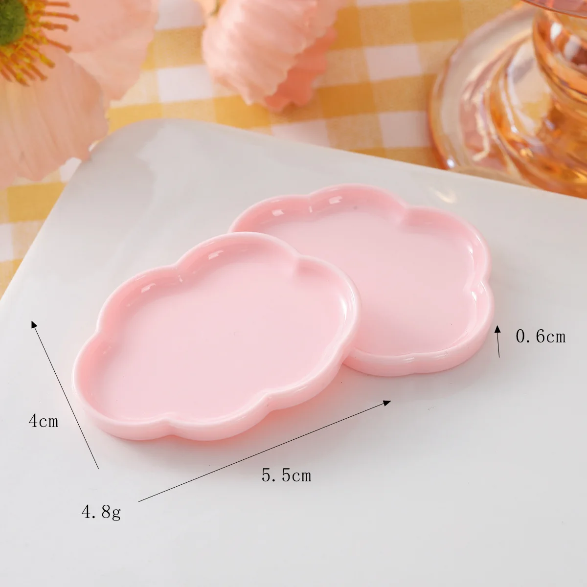 Dollhouse Miniature Dish Tray Model Photoprops Scenery Supplies Mini Plate Dishes Dessert Dish Mini Food Plates 20pc/lot view 6