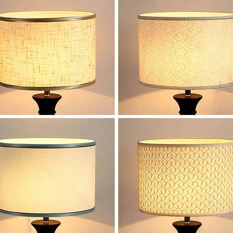

Modern Table Lamp Shade E27 Linen Fabric Lampshade Chandelier Bedside Lamp Floor Light Cover Home Decor Fabric Table Lamp Cover