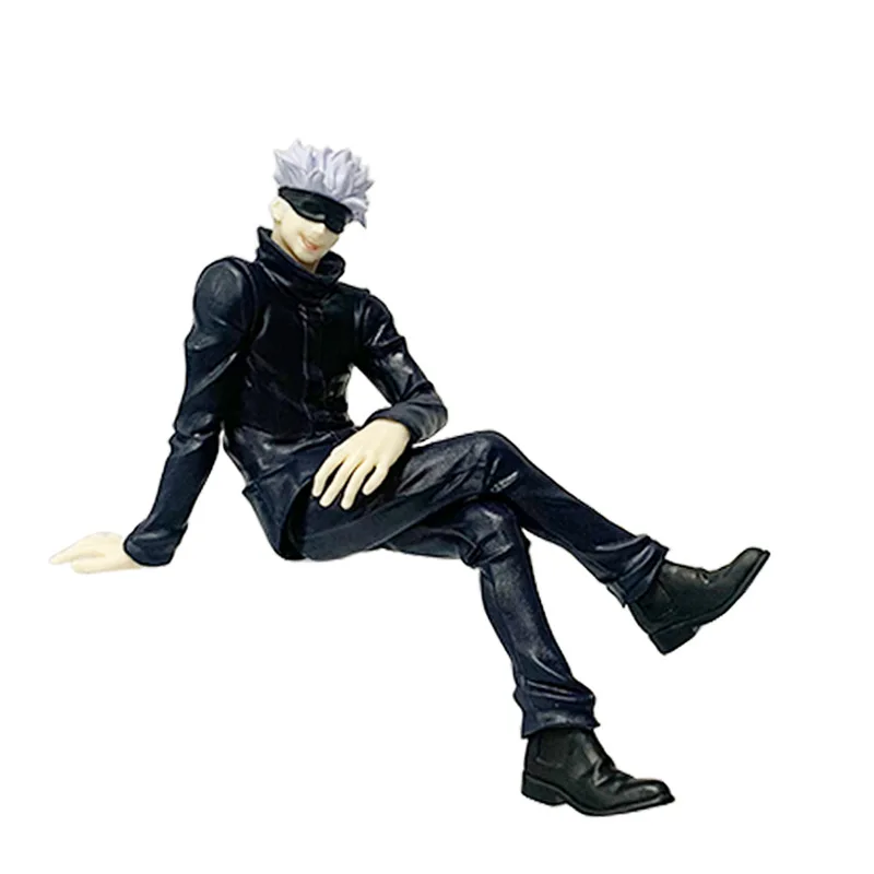 Jujutsu Kaisen 11Cm 14Cm Zitten Satoru Gojo Figuur Met Stoel Pauze Tijd Collectie Model Anime Decoratie Speelgoed Geschenken