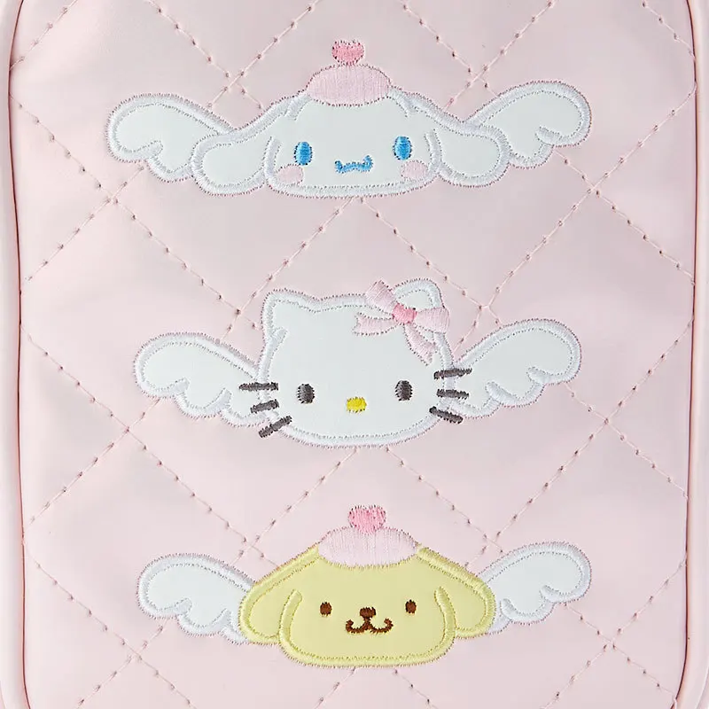 Sanrio Cute Dream Angel Series My Melody Kuromi Pink Rhombus Cartoon Embroidered Storage Bag Lipstick Bag Cosmetic Bag