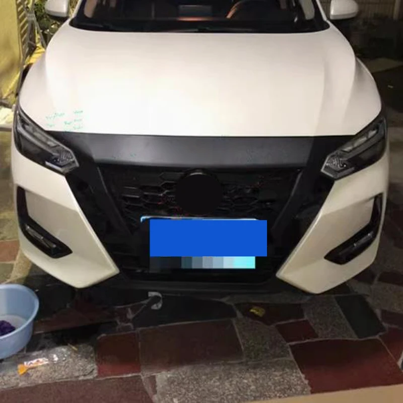 تصفيف السيارة ألياف الكربون غطاء المحرك الأمامي صب ملصقات لنيسان سيلفي 14th الجيل سنترا 2019 2020 2021 2022 2023