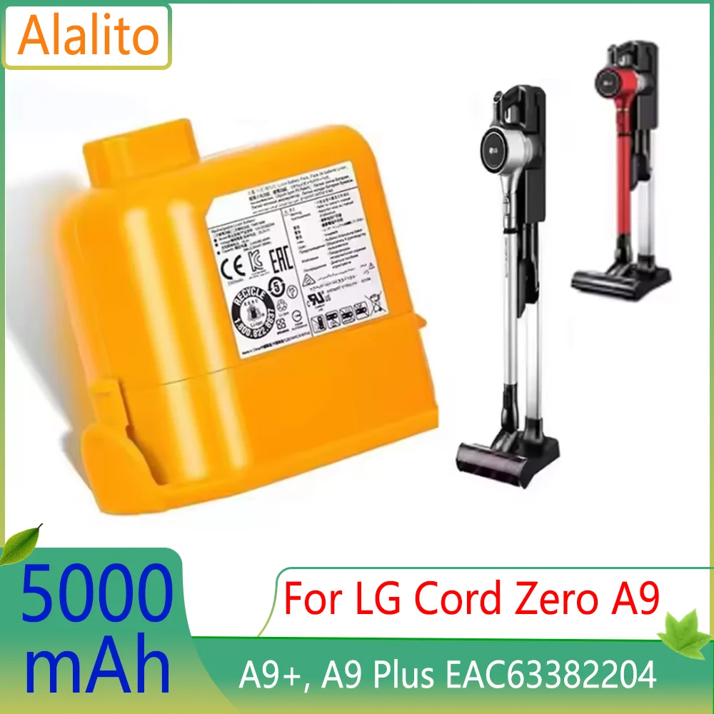 

5.0Ah lithium ion battery For LG Cord Zero EAC63382204 A9,A9MAX,A9T-Ultra ,P9,A9K-CORE,A9K-PRO,A9N,A9M,A9 Plus LG A905RM A902RM