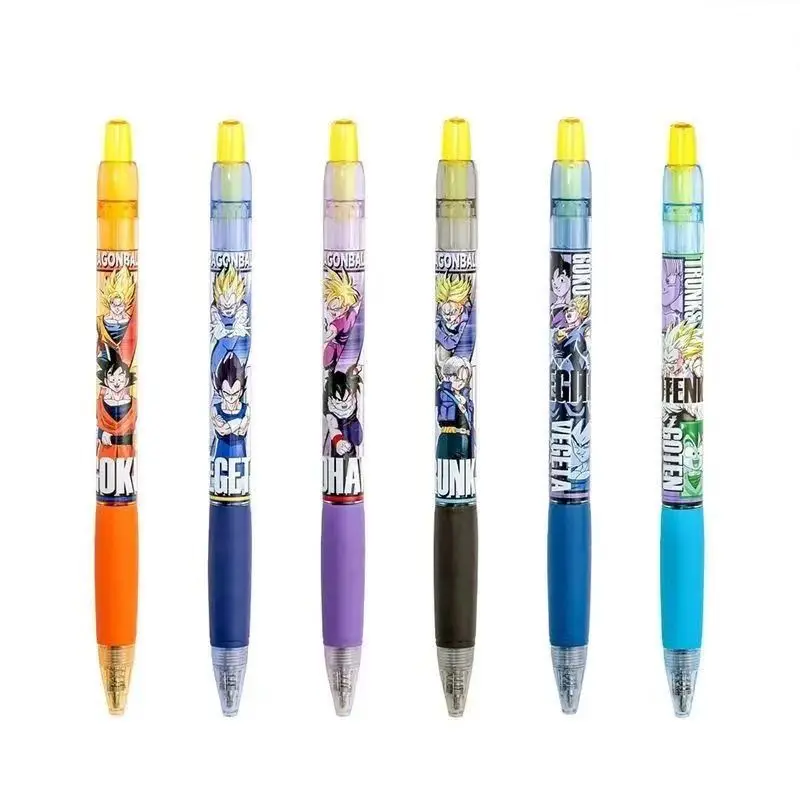 New Dragon Ball Anime Goku Gel Pen Cartoon Super Saiyan Press Pen Student Stationery 0.5 Black Gel Pen Holiday Gift Wholesale view 3