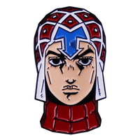 JoJos Bizarre Adventure golden wind Guido Mista enamel pin hot Anime role brooch badge Collar Pins Jewelry JJBA fans gift