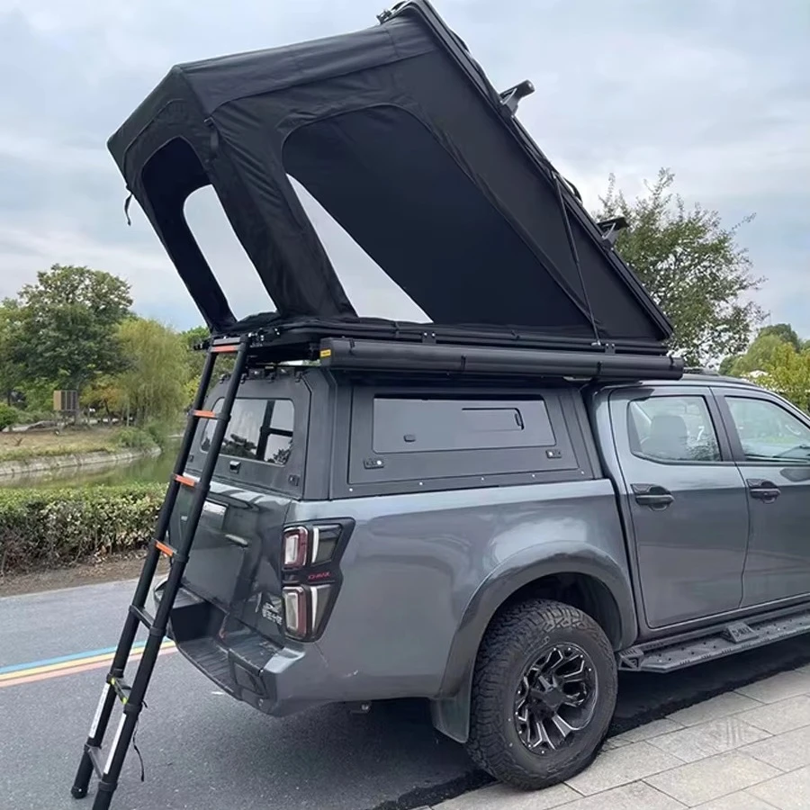 Portable 2 Person Triangle SUV Outdoor Camping Hard Shell Aluminium Hardshell Roof Top With Sunroof