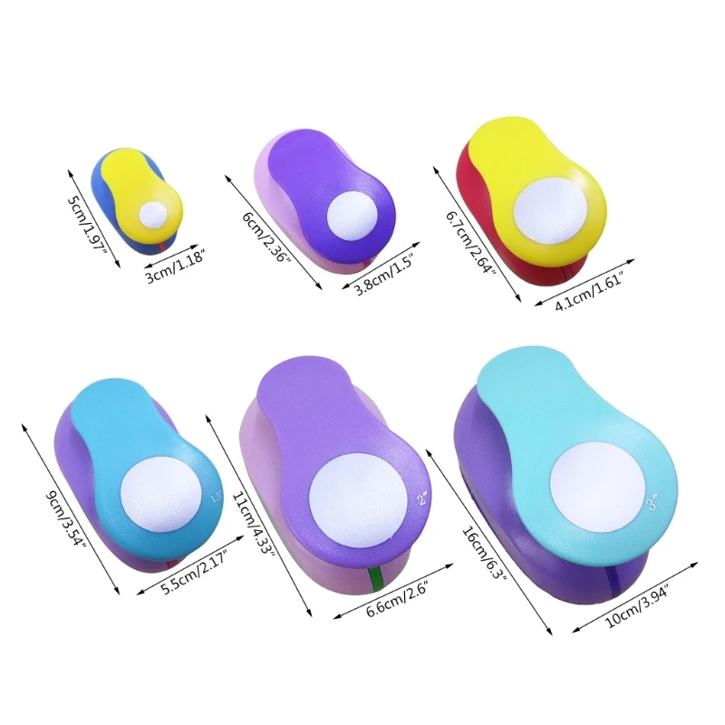 Craft Paper Round Hole Puncher Paper Cutter for Kids Birthday Card Making