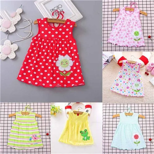 /GJ/Newborn Baby Cotton Dress Regular Sleeveless A-Line Girl Dresses 0-24 Months