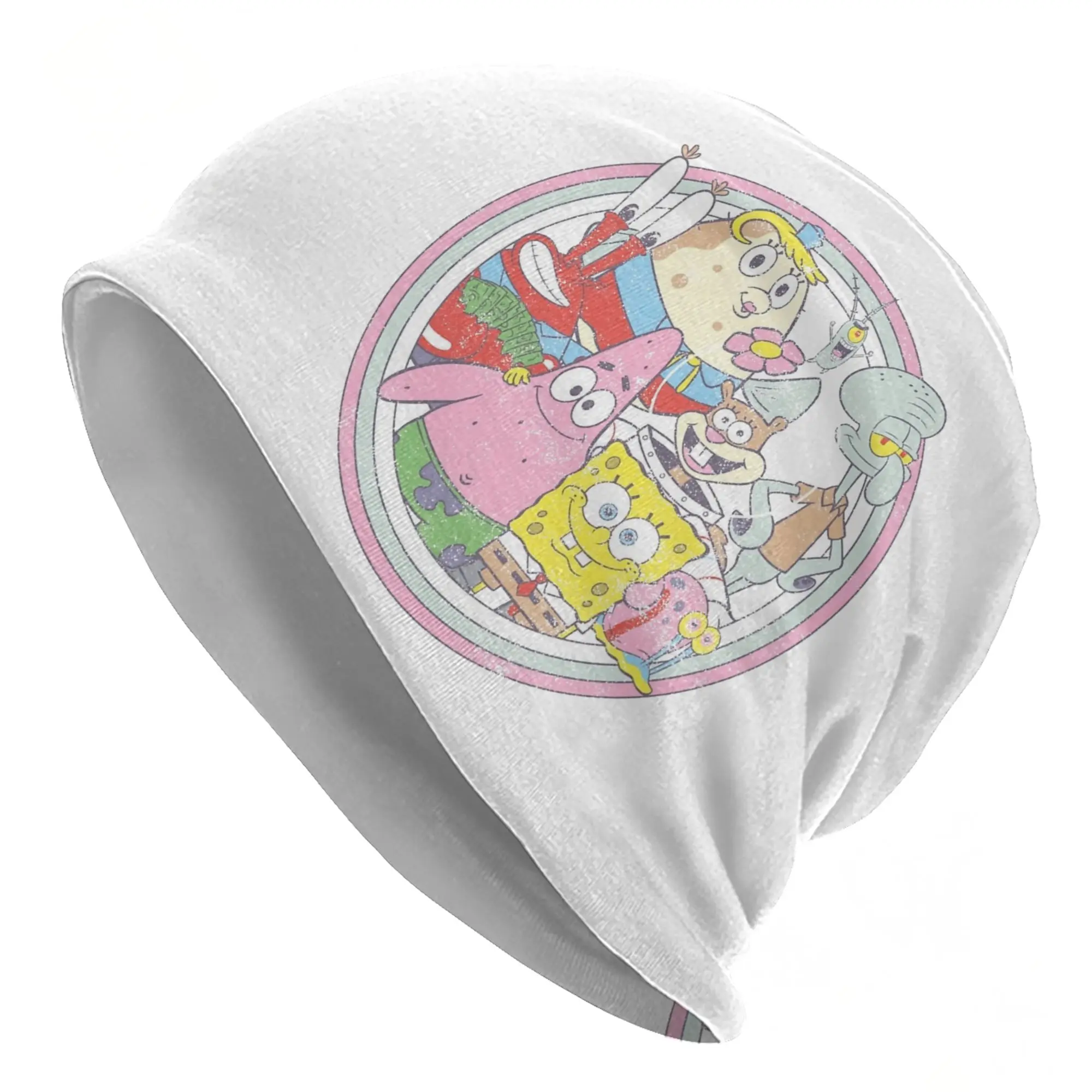 Spongebobed Caps  Hip Hop Unisex Outdoor Skullies Beanies Hats Spring Warm Multifunction Bonnet Knitting Hats