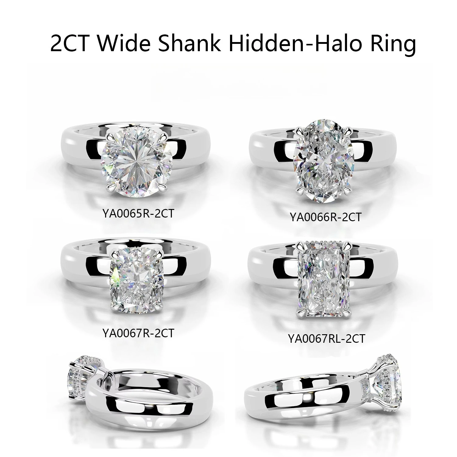 

Luxury Wide Band 2CT Moissanite Wedding Ring For Women S925 Sterling Silver 18K Gold Plated Fashion Fine Jewelry