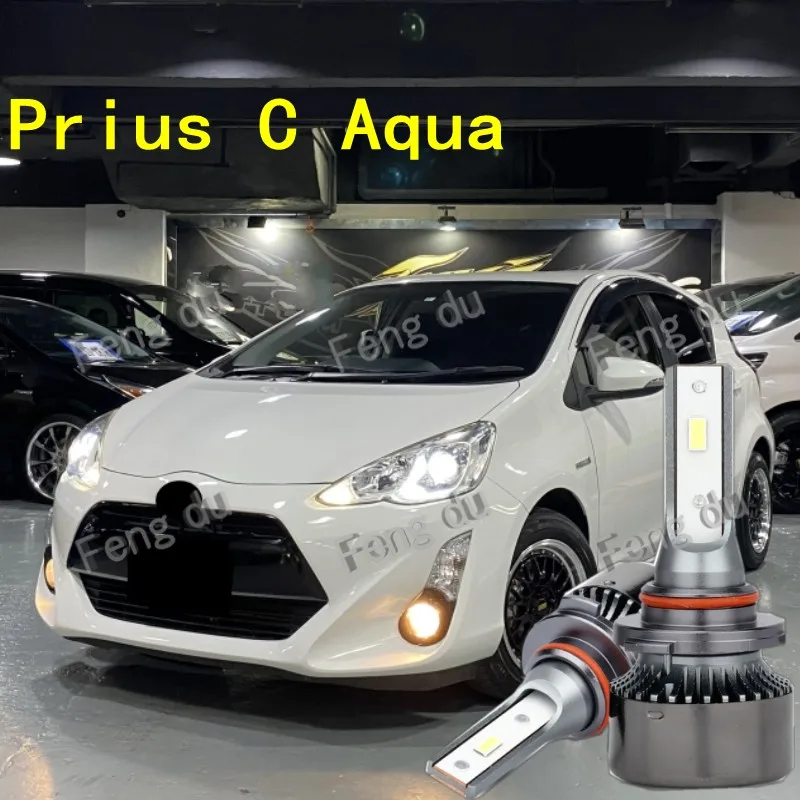 2Pcs For Toyota Prius C Aqua NHP10 NCB 20 6000K LED Car Headlight Bulbs Low Beam High Beam Fog Lamp Light Refit  Accessories