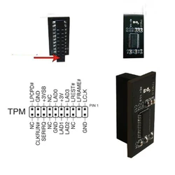 信頼できるプラットフォームtpm 2.0セキュリティモジュール20ピン/spi 14ピン/lpc14インターフェースforasus (20-1) ピン/(14-1) ピン/(14-1) ピン