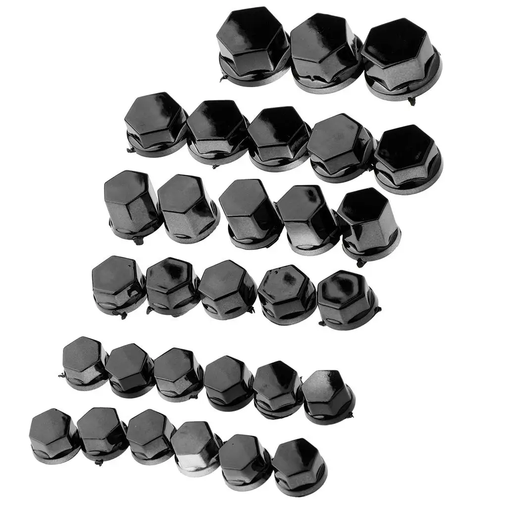 3-4pack 30 Pieces Motorcycle Screw Nut Bolt Cap Cover Decoration for