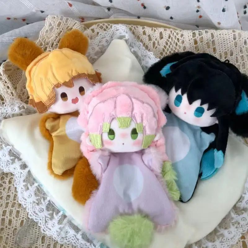 15cm Plüsch Kanroji Mitsuri Agatsuma Zenitsu Tokitou Muichirou Anime Demon Slayer Baumwollpuppe Kuscheltier für Kinder Geschenke