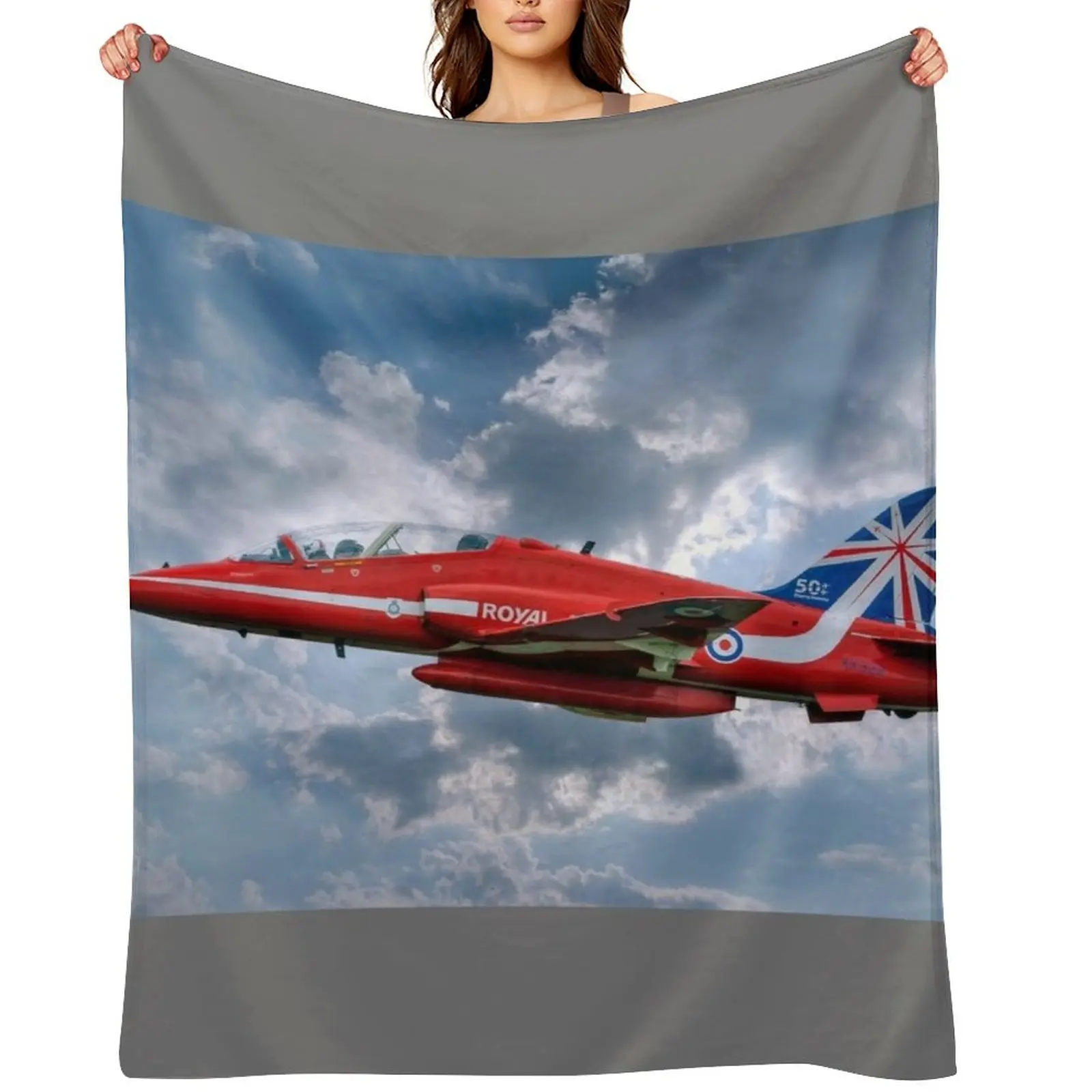 

Hawk T1A Red Arrows - 50 Display Season Colours Throw Blanket decorative Baby Thins Plaid Blankets