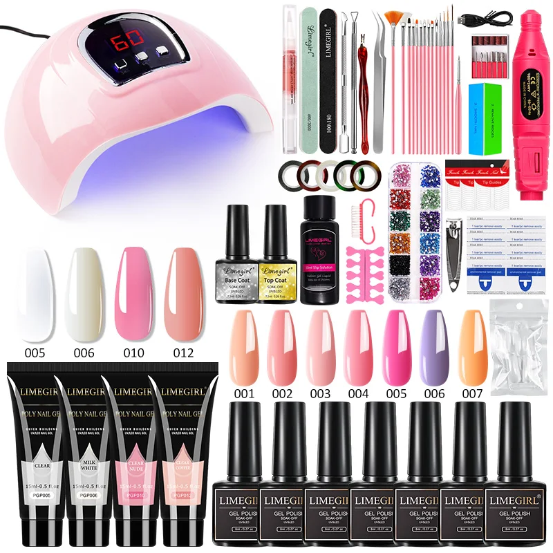 

Manicure Set Acrylic Manicure Set Nail Clipper Tool Set Semi-Permanent Nail Extension Nail Polish With UV Lamp For Nail Extensio