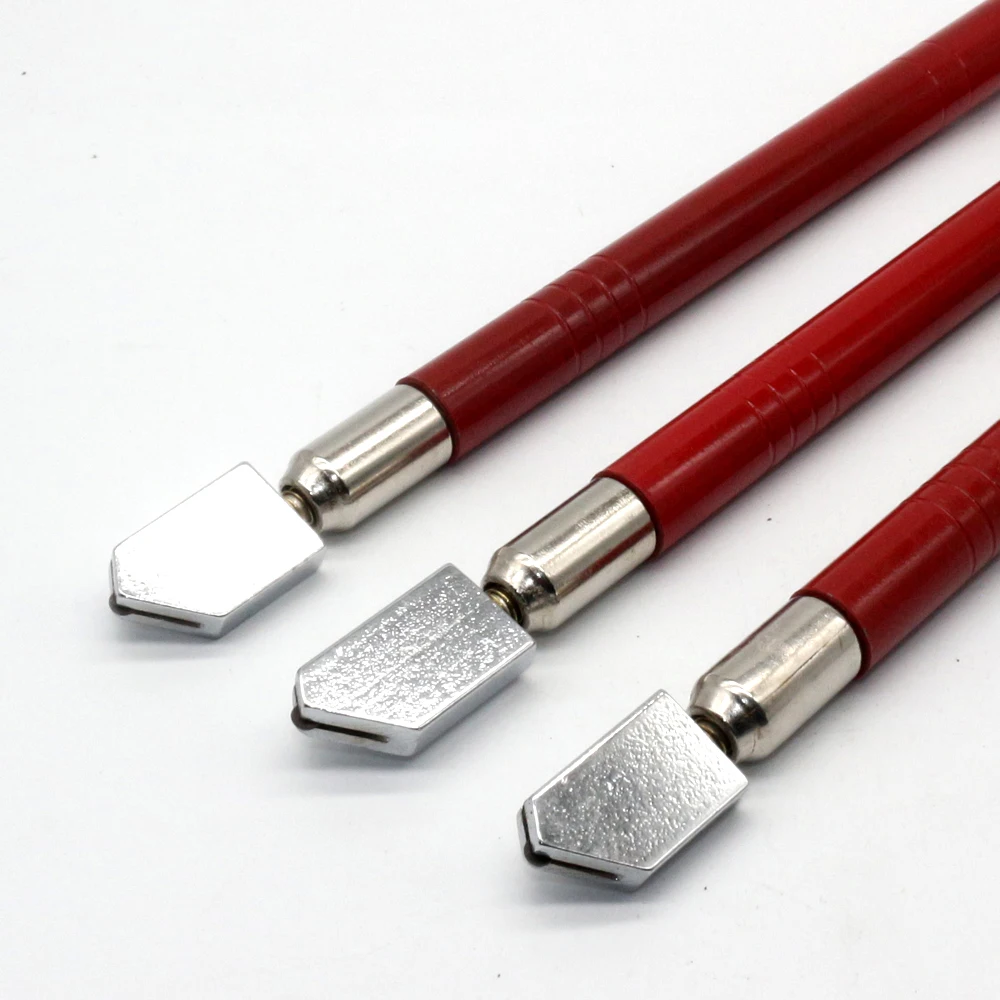 10PCS Red Glass Cutter Wheel Blade Antislip Metal Handle For DIY Tile Mirror Craft Cutting Professional Portable HandTools
