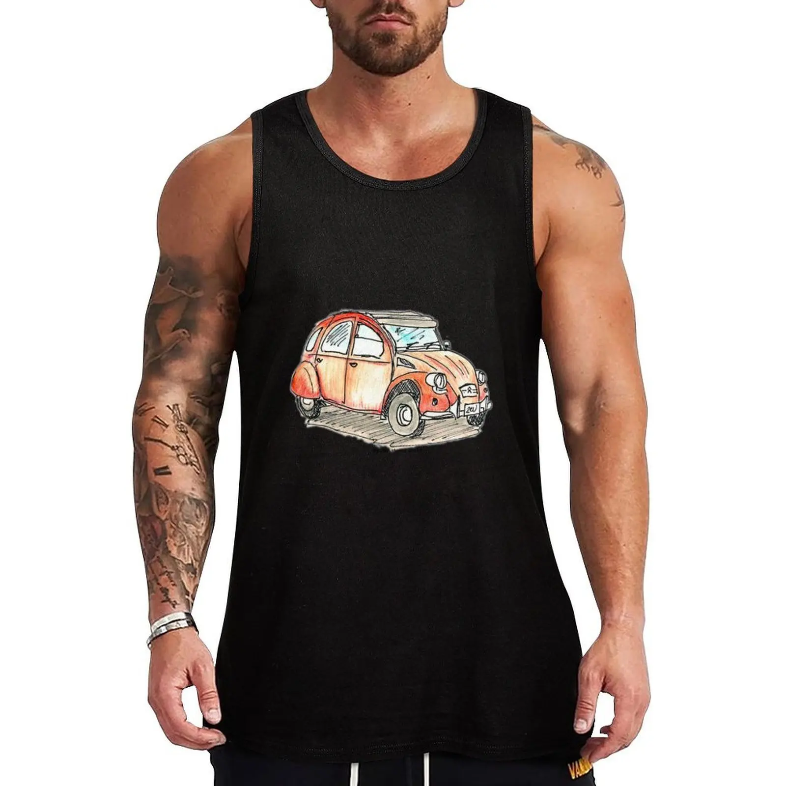 

2CV Tank Top summer clothes man 2025 bodybuilding men male top Men's gym clothing
